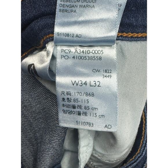 Levi's 726 Women's Dark Wash Flare Blue Denim Jeans - Size 34x32 (35x32.5) - Picture 6 of 6